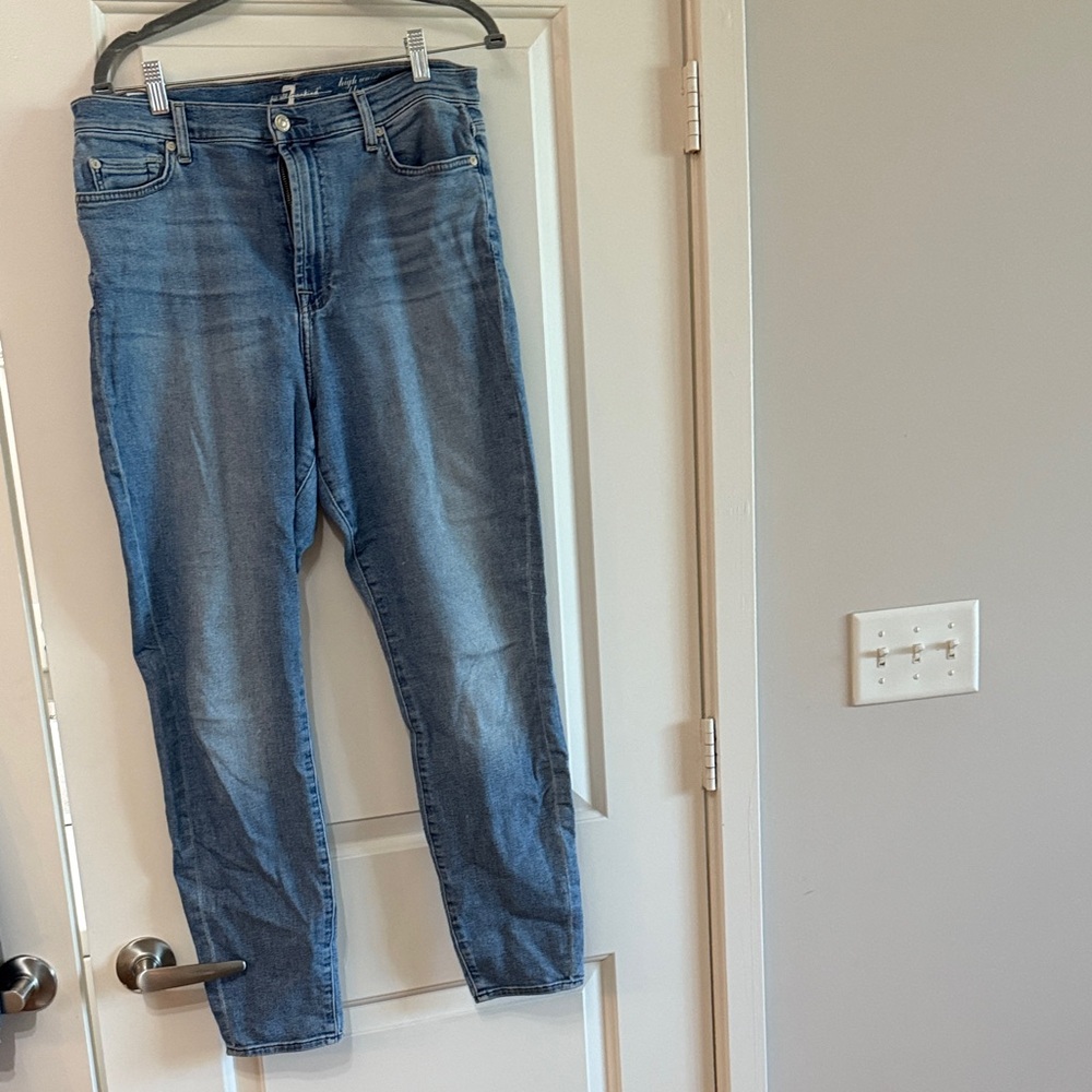 7 For All Mankind Relaxed Fit Light Blue Jeans